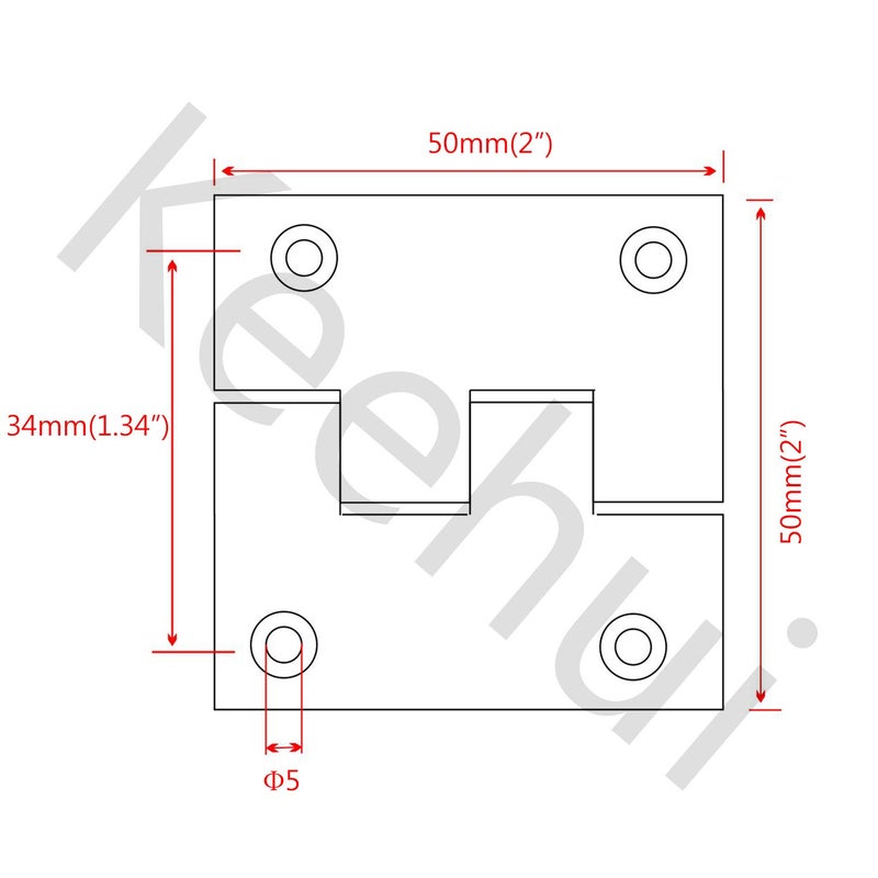 keehui Marine Grade 316//Stainless Steel 4Packs 2" Heavy Duty Casting Solid Mirror-Like Butt Hinge Door Hings for Boat Yacht,RVS - Image 2